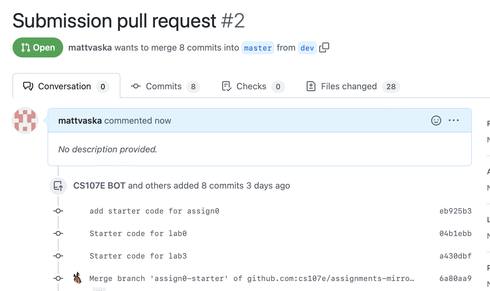 Github view pull request
