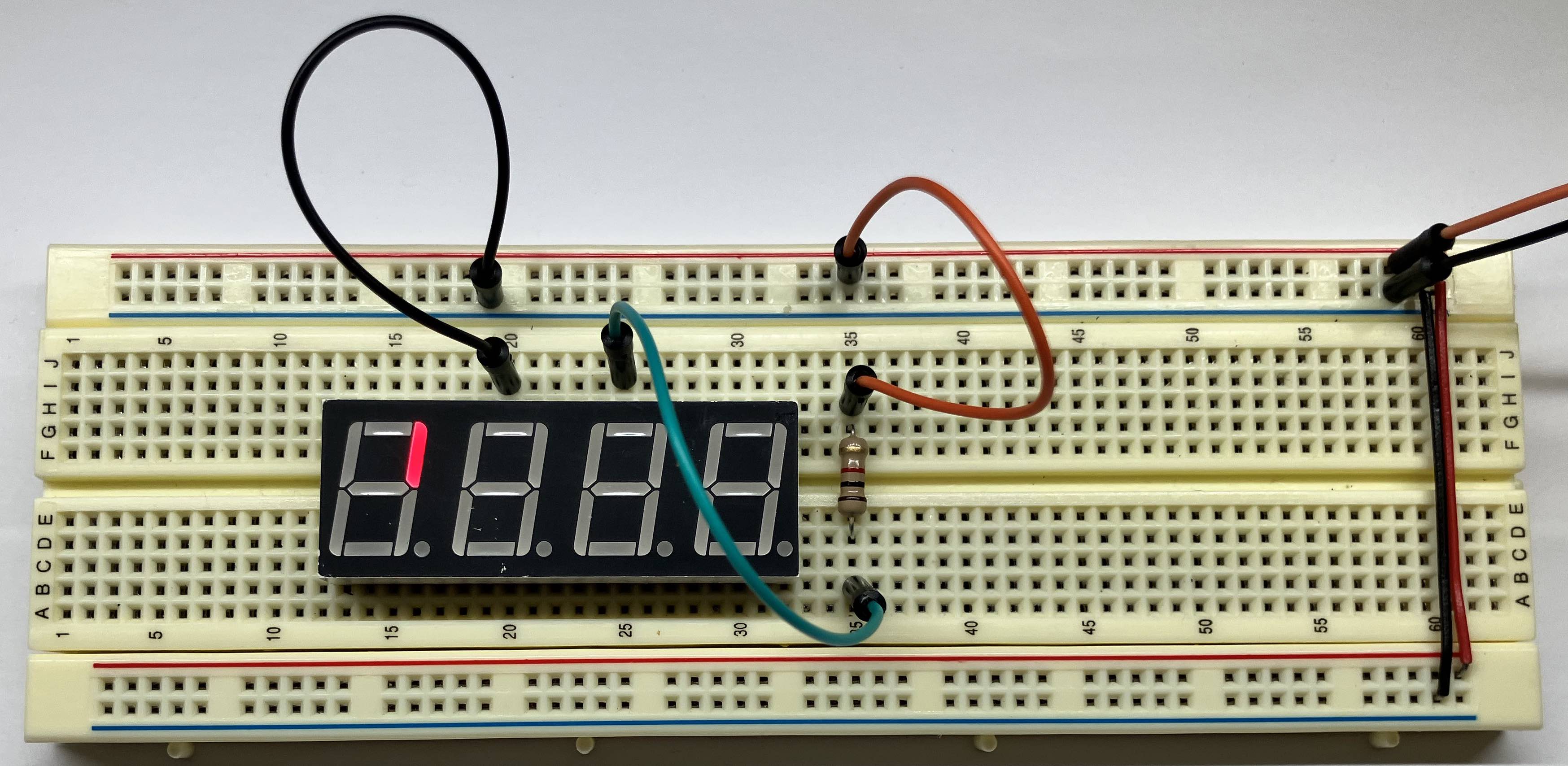 Test circuit for segment B digit 1