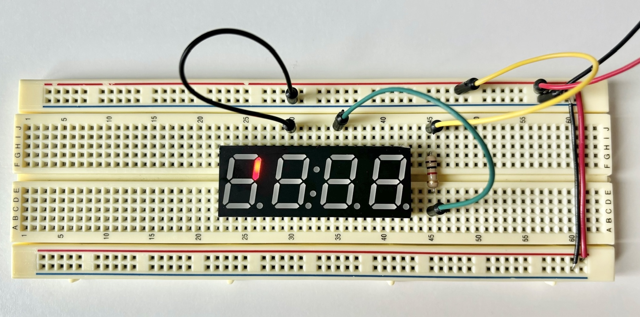Test circuit for segment B digit 1