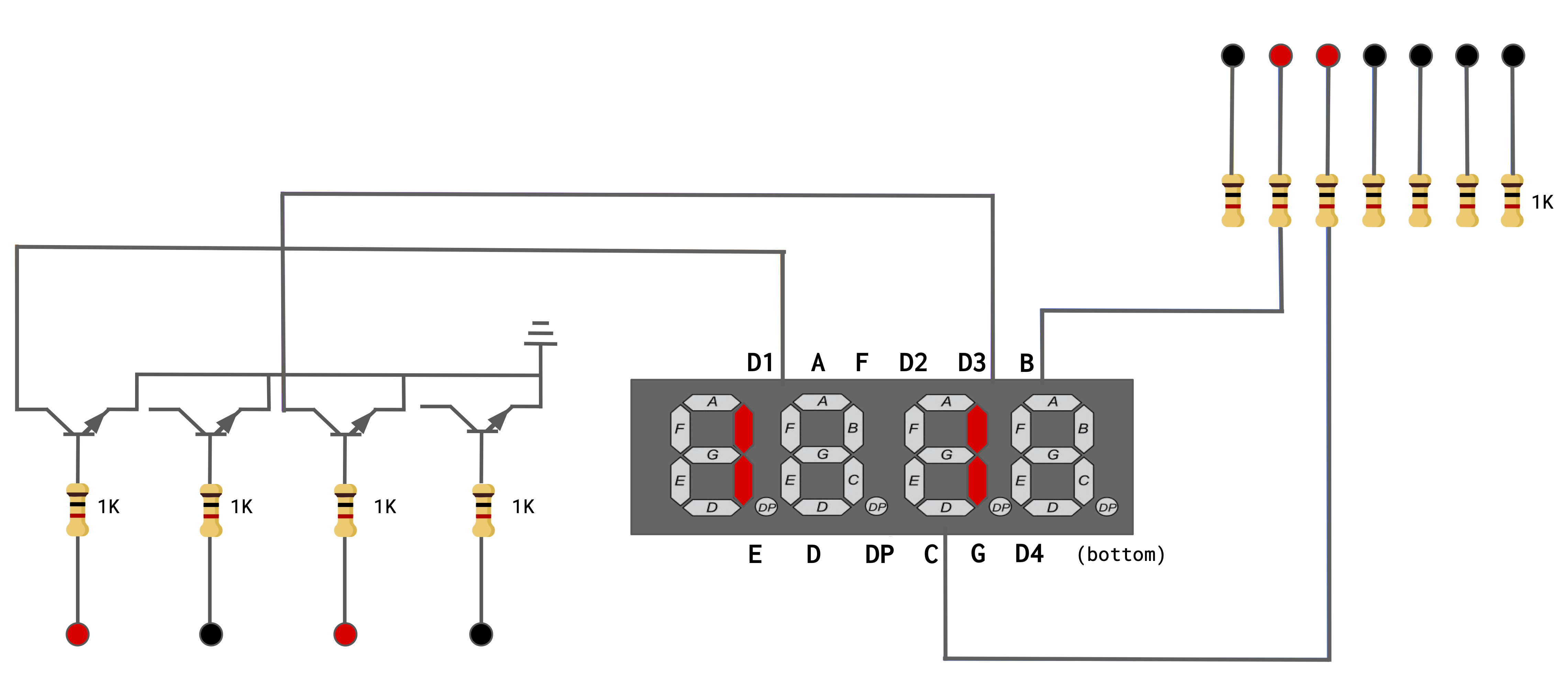 Schematic for 1-1- using transistors